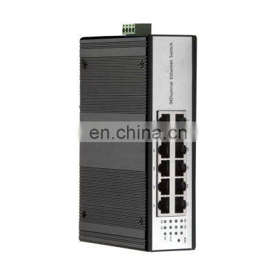 Manufacturer's price Ethernet Switch Industrial Grade Model 10 10/100/1000M RJ45 Ports DIN Rail high quality