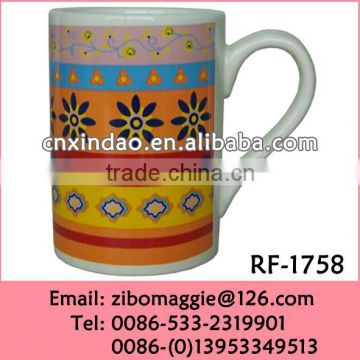 U Shape Porcelain Custom Car Mug Made in Zibo for Wholesale Beer Soup Mug