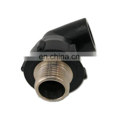 Pe Pipe Fittings Plastic Hdpe Hot Fusion Male Thread Elbow 90