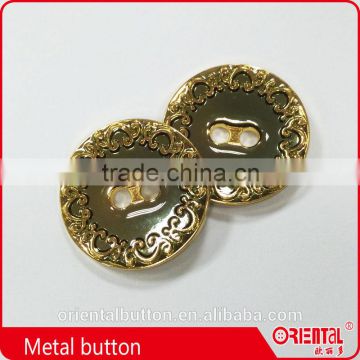 fancy flatback enamel gold metal lady coats button