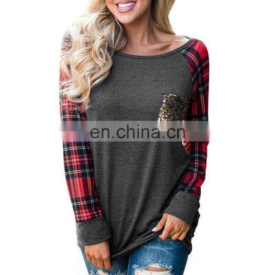 2021 New Design Fashion, Female Long Sleeve Blouse Loose Sequin Ladies Tops And Blouses/ photo-2