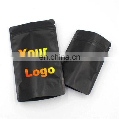 100% recycle biodegradable custom Logo black pvc foil  resealable matte  doypack mylar ziplock bags