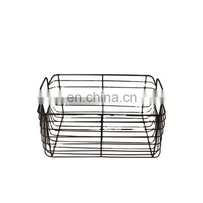 K&B hot sale cheap modern style middle metal black decorative storage basket