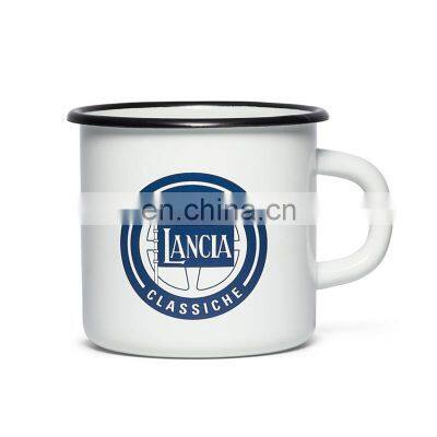 High quality printing colorful sublimation guaranteed quality 12oz enamel cup for promotion