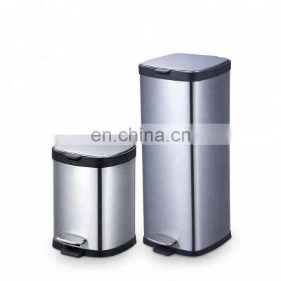 12L High end dust bin bathroom household iron powder coating pedal dust bin