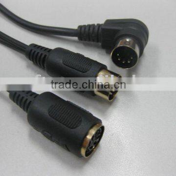 Din connector with Dc cable assembly