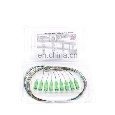 FTTH 1x16 1*8  1*2 1*4 Optical Splitter SC/UPC APC coupler Fiber steel tube plc splitter