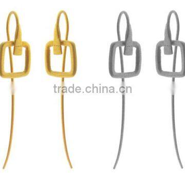 Plain Silver Square Shaped Earrings