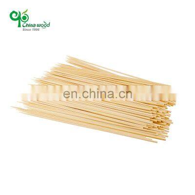 YADA Natural wholesale flat bamboo food grade bbq grilling skewers sticks logo disposable bamboo food skewer