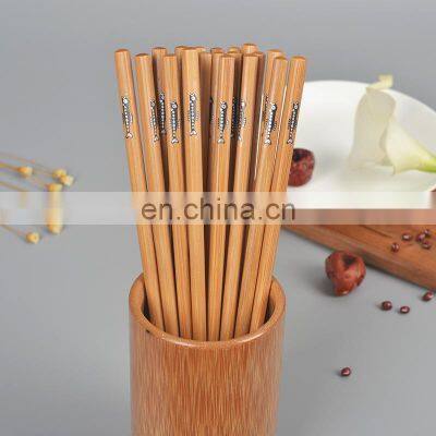 Eco-friendly Biodegradable Customizable Round Bamboo Chopsticks Reusable Natural Wooden Chopsticks