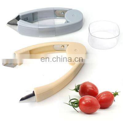 Amazon Hot Sell Kitchen Accessories Strawberry Stem Separator Fruit Corer Stalks Stems Remover Strawberry Huller