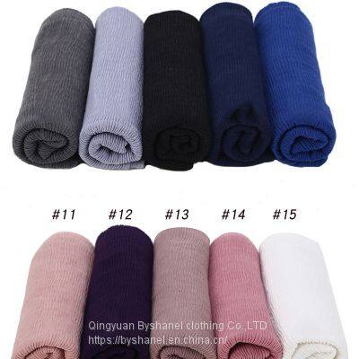 MLS066 Women Muslim Crinkle Hijab Scarf Soft Cotton Long Head Scarves photo-5