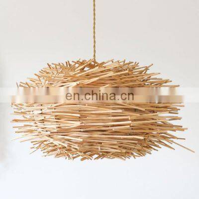 Hot Sale Rattan Lampshade rattan pendant light wicker indoor ceiling light decor made in vietnam