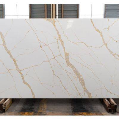 Code：1101，Calacatta artificial stone quartz slab kitchen countertops