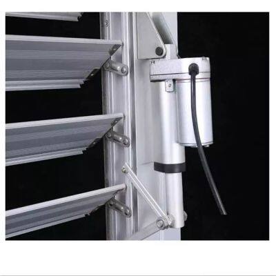 Customized Electric Louver Window Prices Security Outdoor Sunshade Aluminum Louvers for Wall Decoration photo-3