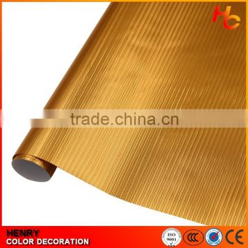 Self adhesive reflective golden metallized PVC film for wrapping/packing