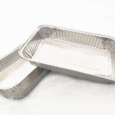 Large Size Disposable Aluminum Foil container BBQ Tray