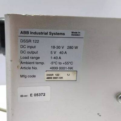 ABB DSSR 122 48990001-NK Power Supply Unit for DC-input