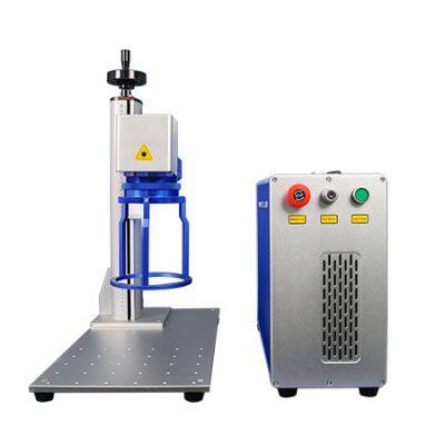Portable Handhed 20W Galvo Scanner Tabletop Mini Intelligent Fiber Laser Marker Engraving on Metal Plastic photo-2