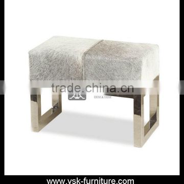 OT-093 Modern Design Fabric Stool With Chrome Legs