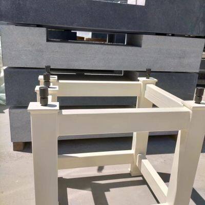 Marble platform with thickened square steel bracket 00 grade adjustable level support frame adjusting jacking platform base granite slab bottom