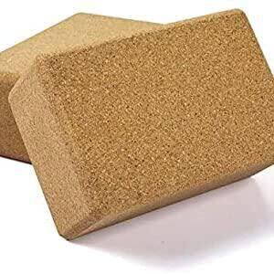 Cork Wood Exercise Yoga Block Brick for Fitness Stretching Aid Gym Pilates