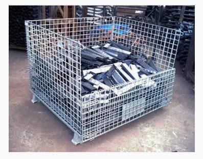 Foldable Stackable Steel Wire Mesh Container for Garage Storage photo-5