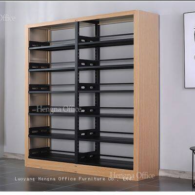 Rust-Proof Powder Coated Metal Library Shelving Unit Freestanding- Steel Book Display Rack for K-12 Schools- Supplier for US