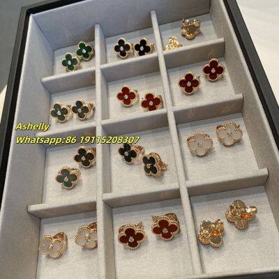 Серьги VCA из 925-пробного серебра в виде четырёхлистного клевера