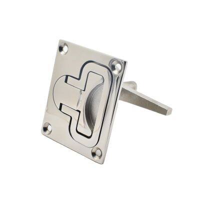 Boat Deck Hatch Lock 316 Stainless Steel Marine Hardware Square Boat Turning Lock photo-3
