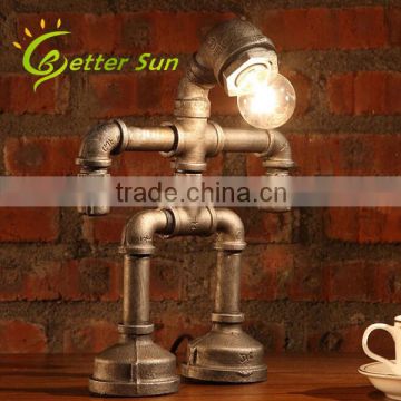 Water Pipe Robot Retro Desk Lamp For Coffee Shop