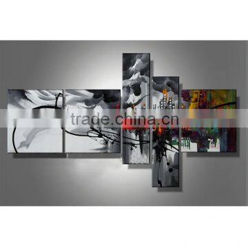 JC 5 Pieces Abstract Landscape Style Wall Art Living Room Home Decoration Handmade Oil Painting On Canvas HP-36                        
                                                Quality Choice