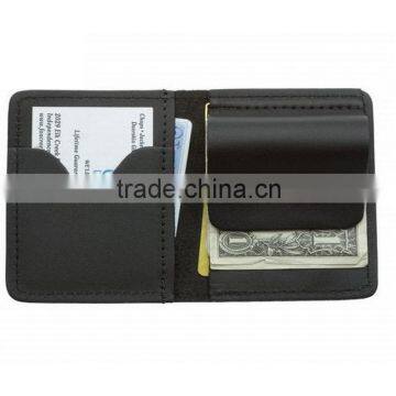 Leather money clip wallet