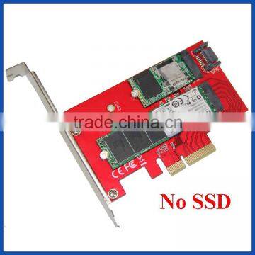 2 Port NGFF M.2 B + M Key SSD to PCI-E PCI Express 4X 4 Lane Adapter With Low Profile Bracket photo-4