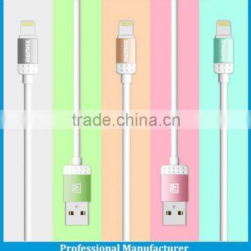 Braided gold plated Aluminium Remax micro usb cable for samsung galaxy s6 mobile phone