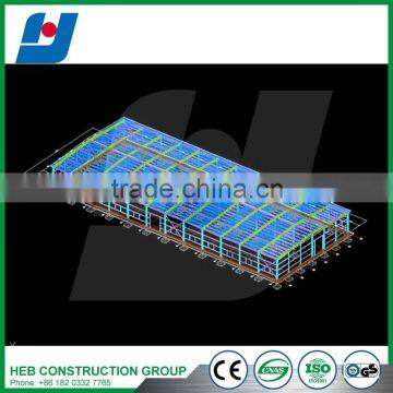 Light construction design steel structure showroom