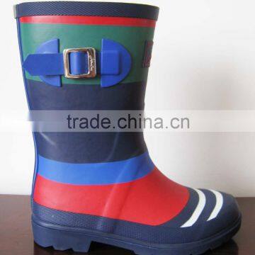 2016 colourful stripe kid's gum boots