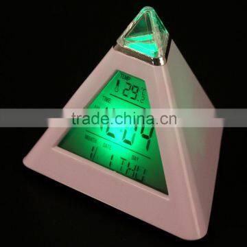 2016 Electronic Pyramid Thermometer Date Display LCD Alarm Clock