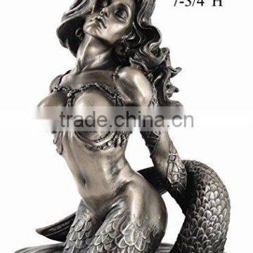 Half Mermaid Bust and Breast Statue Figurine