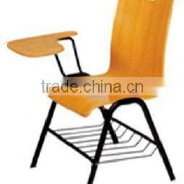 Modern Wooden School Student Chair With Writing Tablet School Furniture A-002