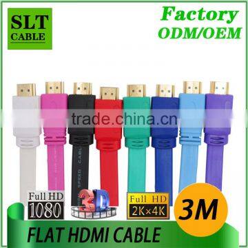 SLT Flat High Speed HDMI Cable 3M / 10FT For HDTV