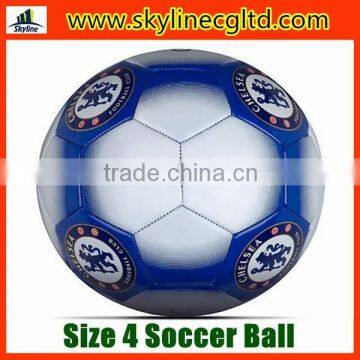 High quality Size 4 Leather Soccer ball with pump/ Football