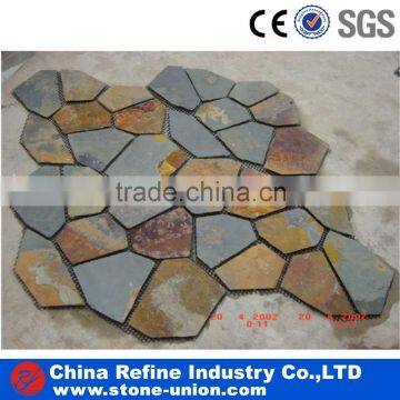 Flagstone mat mesh paving stone