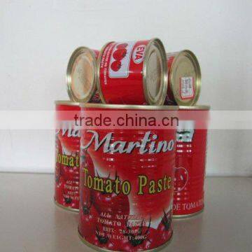 Double concentrade fresh good price tomato paste in can