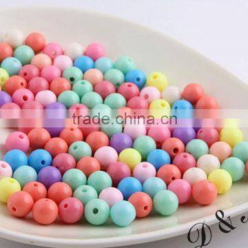 Mix colorful pastel mix easter acrylic solid beads bubblegum jewelry loose beads for necklace /party jewelry making in YIWU!!