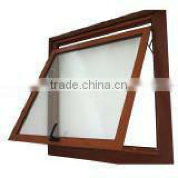 Top Hung Aluminium Window with insect screen wooden transfer color