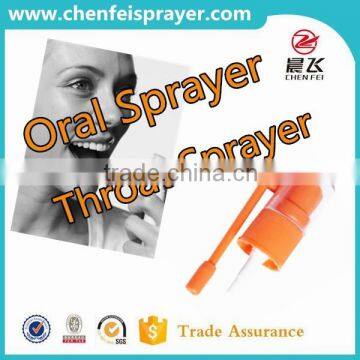 Custom oral sprayer pump fine mist spray pump medical sprayer in any color with long nozzle 18 410 use in bottle