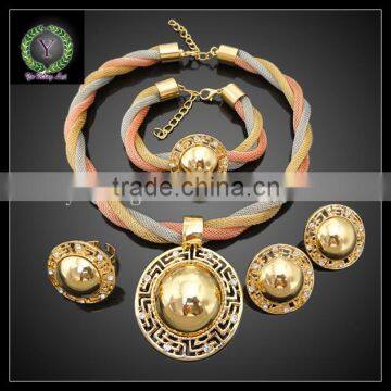 lead and nickel safe alloy fashion dubai gold plated Jewelry Set