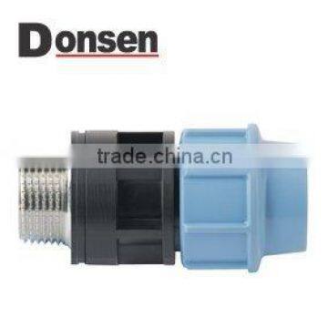 pp compression fittings MALE ADAPTOR WITH BRASS THREADED INSERT