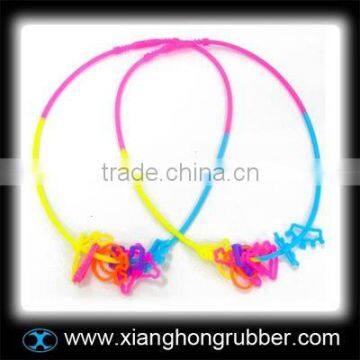 Fancy colorful silicone necklace